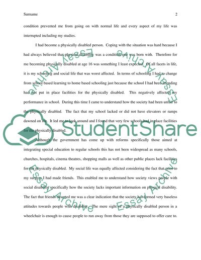 The Issue of Discrimination Against Physically Disabled People