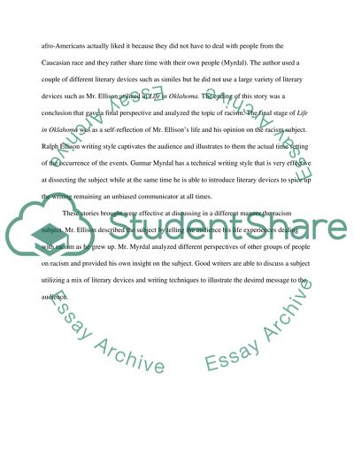 Racism in Life in Oklahoma City andOn Social Equality