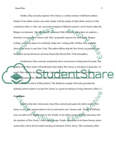 Junot Diaz and New Jersey