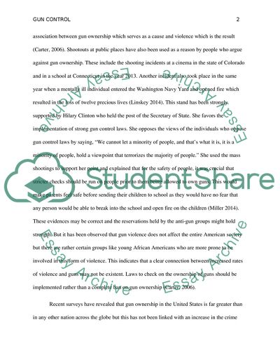 The Issue of Gun Control