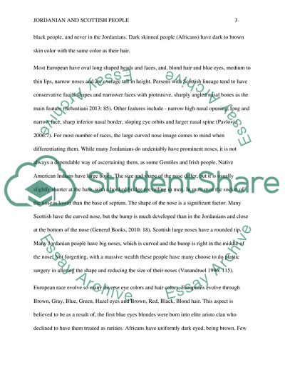 Facial and Body Features between Jordanian and Scottish People