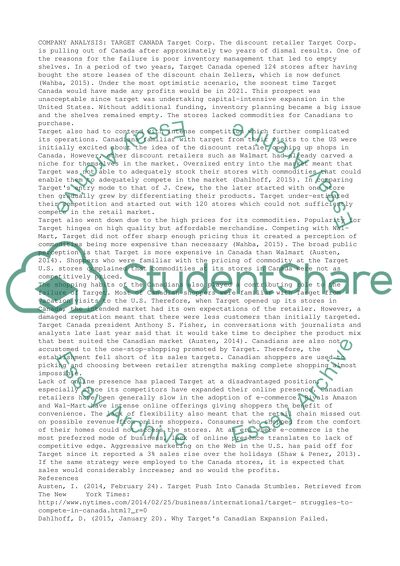 Company Analysis - Target Corp