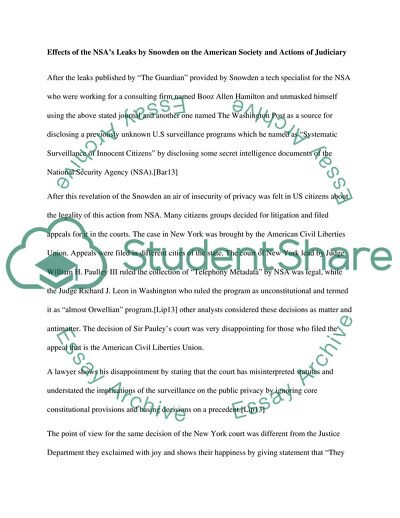 NSAs Surveillance Program and Impact on Privacy and Civil Liberties