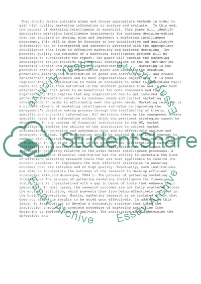 Marketing Intelligence Report