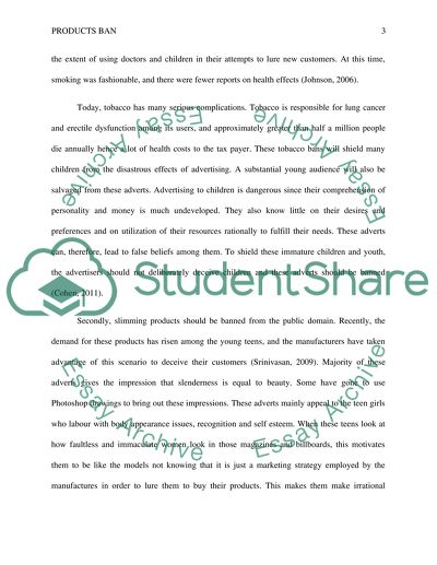 Should certain types of products be banned from advertised through magazines billboards, commercials posters