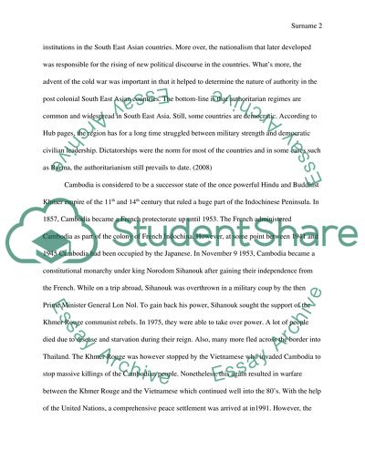 Politics in South East Asia