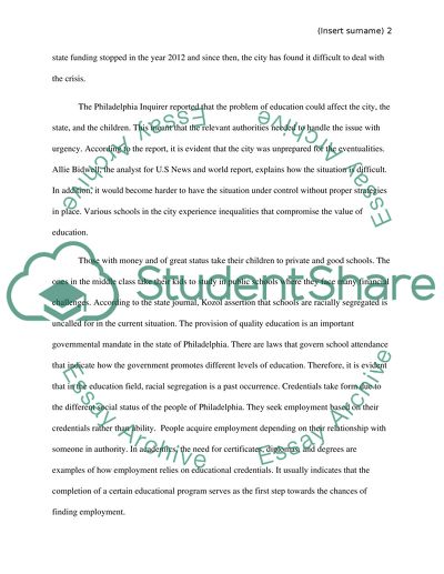 Education in Philadelphia Area