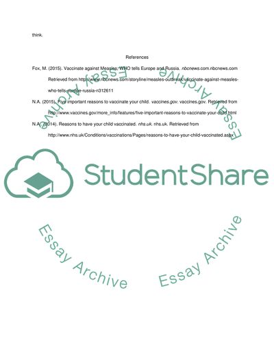 The Measles Vaccination Debate