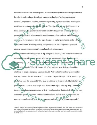 The Learning Environment in the Lowest-Performing Schools
