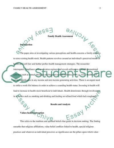 Family Health Assessment