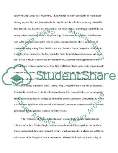 The American Revolutionary War