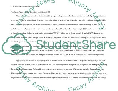 Financial Institutions Management