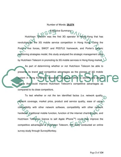 Competing by Strategic Management in Hong Kong Telecommunication