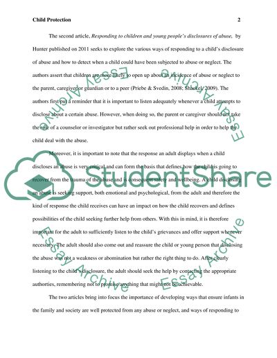 Reflect on two child protection articles