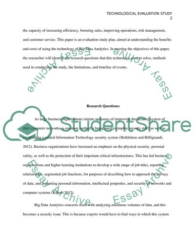 Technology Evaluation - Big Data Analytics