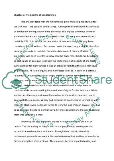 The Role of Violence in the Politics of Reconstruction