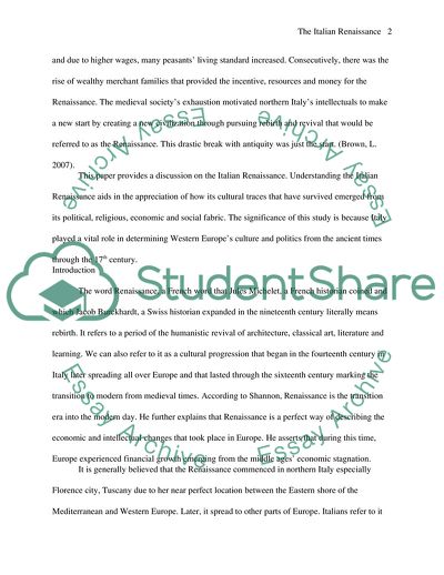 Wester Civilization: The Italian Renaissance