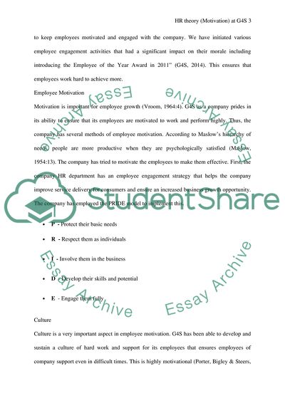 HR Theory to G4S British Multinational Security Company