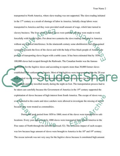 Slavery and the Underground Railroad