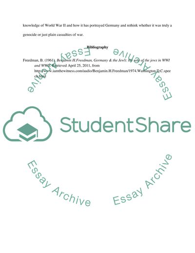 The Role of the Jews in WWI and WWII