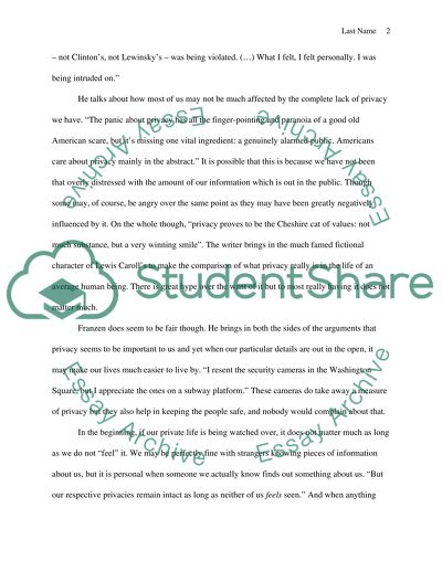 Franzens metaphorical language