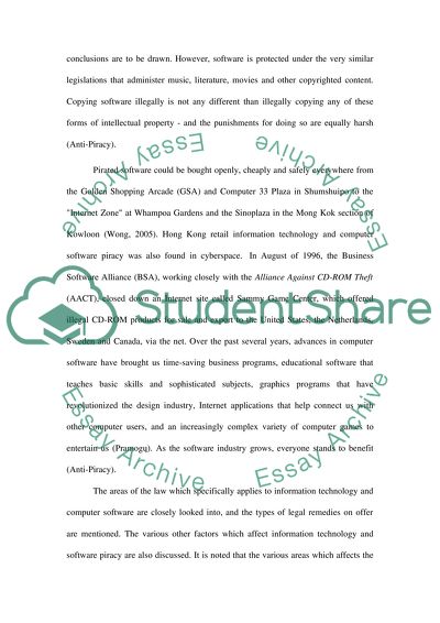 The effectiveness of Hong Kong Law on antipirate relating to Information technology