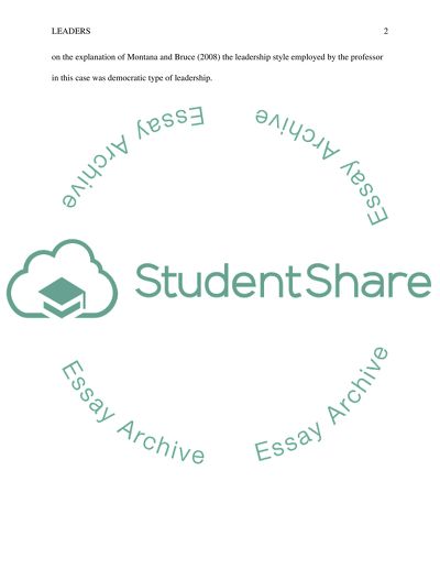 The Concept of Democratic Type of Leadership