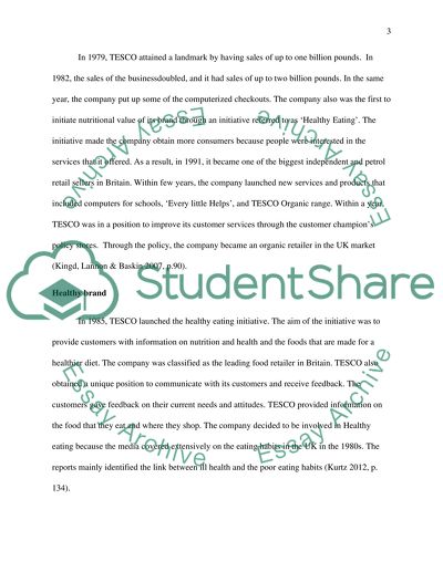 TESCO Marketing and Healthy Living