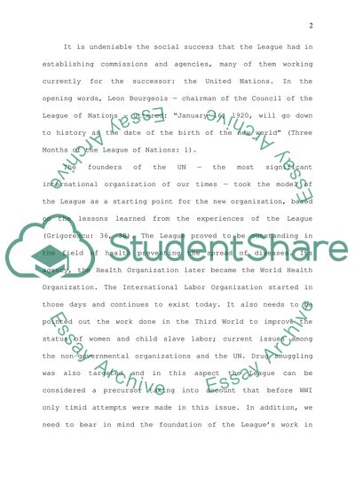 What Can We Learn From the History of the League of Nations