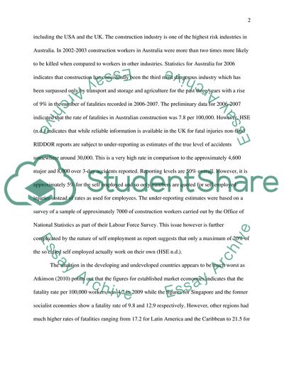 The CDM Regulations Can Be a Crucial Factor for Improving Safety Performance on Construction Sites