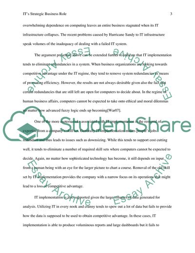 ITs Strategic Business Role