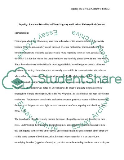 Equality, Race and Disability in Films