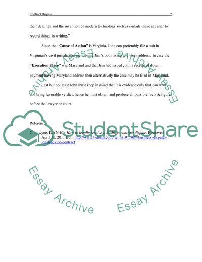 Contract Dispute Issues