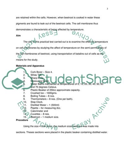Cell Membrane and Temperature