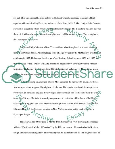 Mies van der Rohe and Oscar Niemeyer