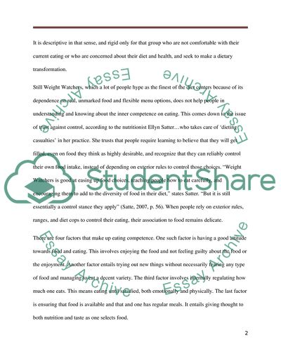 Dietary Quality and Eating Competence