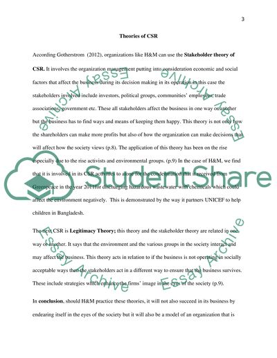 Use of Corporate Social Responsibility