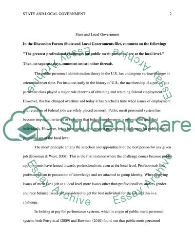 State and local GOVT