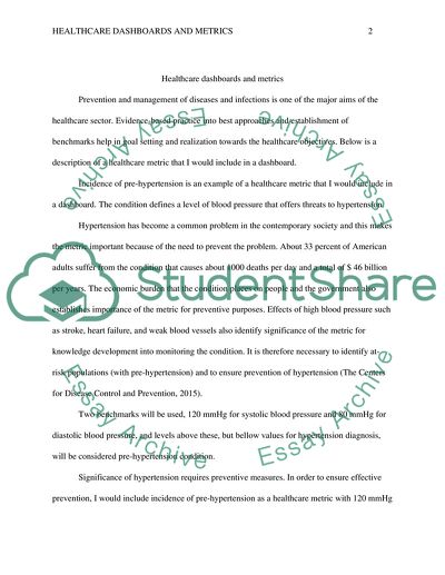 Healthcare dashboards and metrics