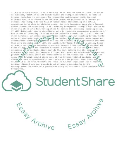 Strategies for SS Inc