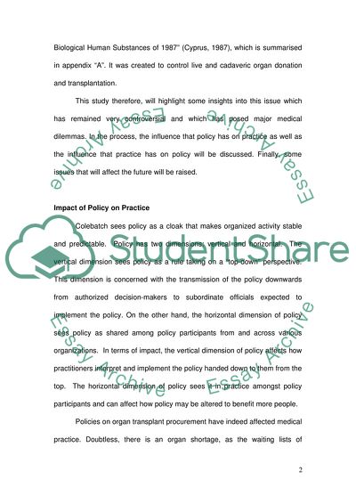 Medical Dilemmas Transplant Procurement