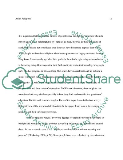 Three Major Religions and Their Various Perspectives