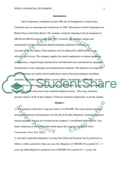 Intels Financial Statement