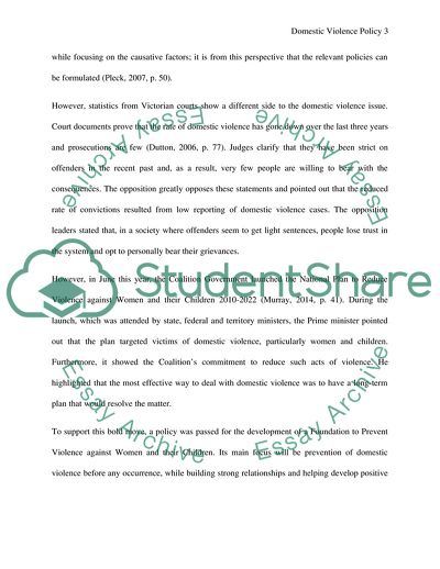 Domestic Violence Policy