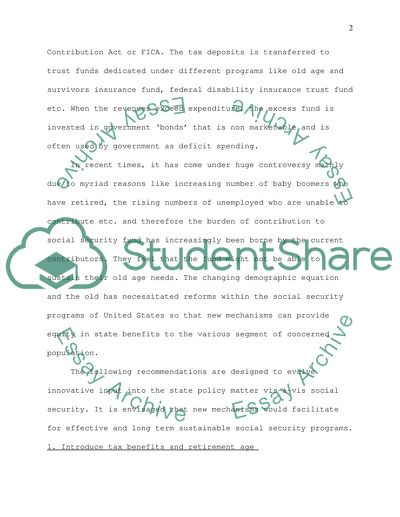 The state of Social Security in the United States