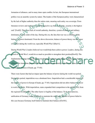 The Merits of Balance of Power as a Mode of Analyzing International Conflict and Peace