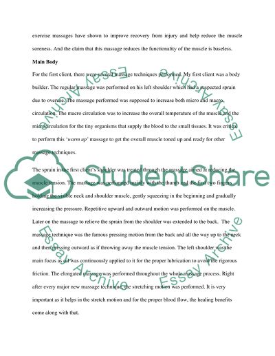 The Massage Treatments