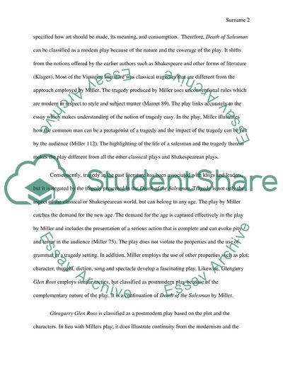 Death of the Salesman and Glengarry Glen Ross