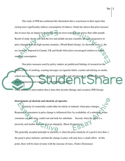 Economics Smoking Topic