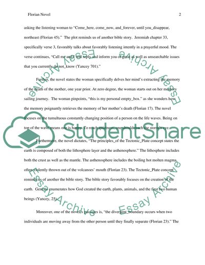 The Importance of the Compass in Ones Life in the Florian Novel